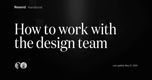 How to work with the design team
